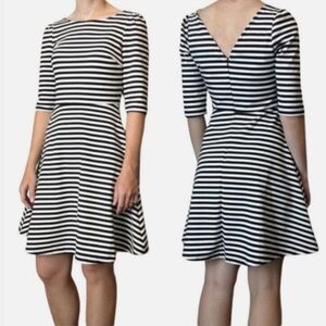 Stitch Fix Pixley Black Striped A-Line Fit & Flare Dress Classic Women’s Medium